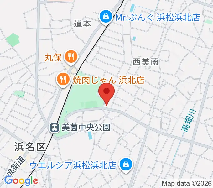 北浜北センター ヤマハミュージックの地図
