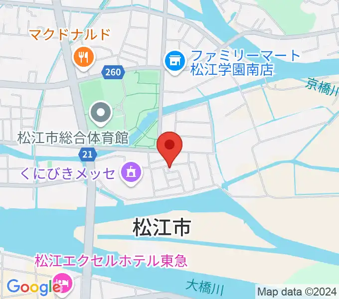 車田音楽教室 松江教室の地図