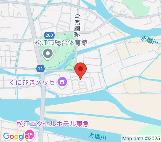 車田音楽教室 松江教室の地図