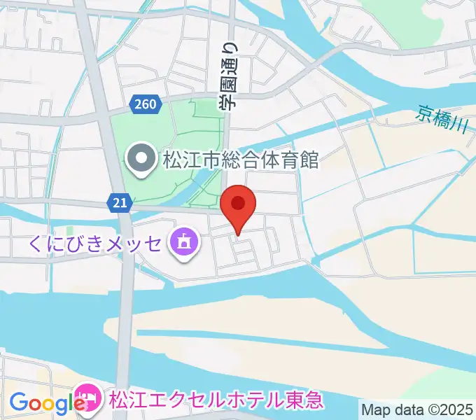 車田音楽教室 松江教室の地図