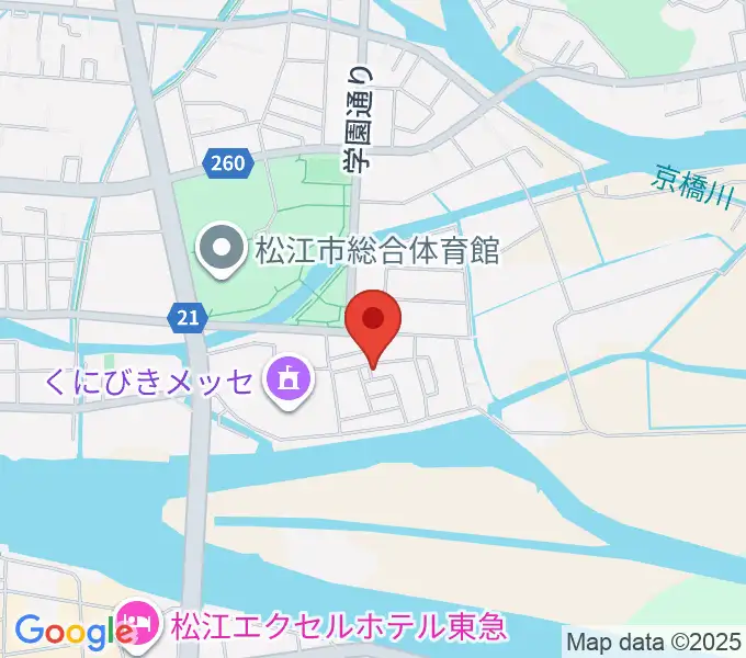 車田音楽教室 松江教室の地図