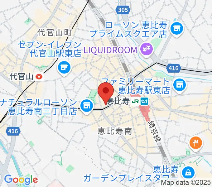 ドルフィンギターズ東京店の地図