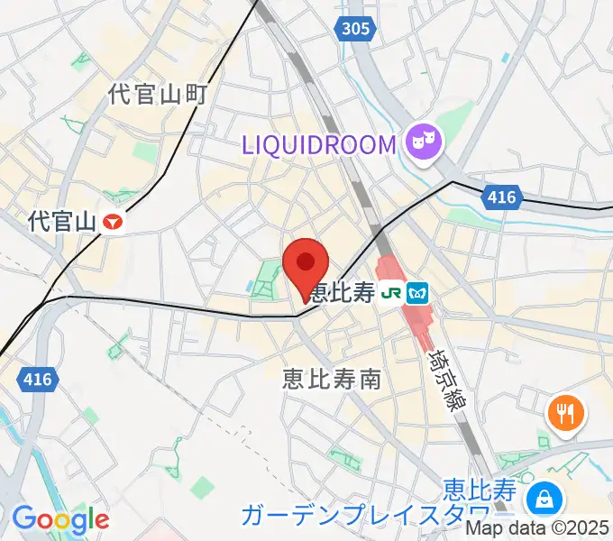 ドルフィンギターズ東京店の地図