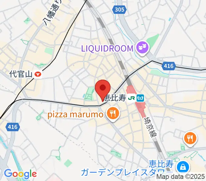 ドルフィンギターズ東京店の地図