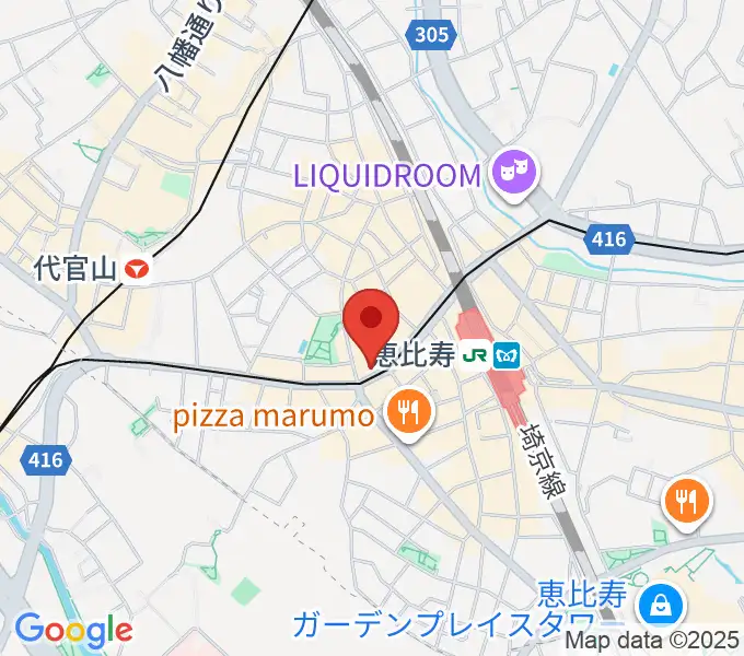 ドルフィンギターズ東京店の地図