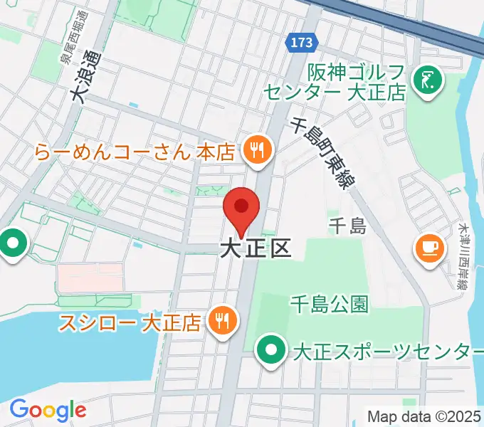 大正センター ヤマハミュージックの地図