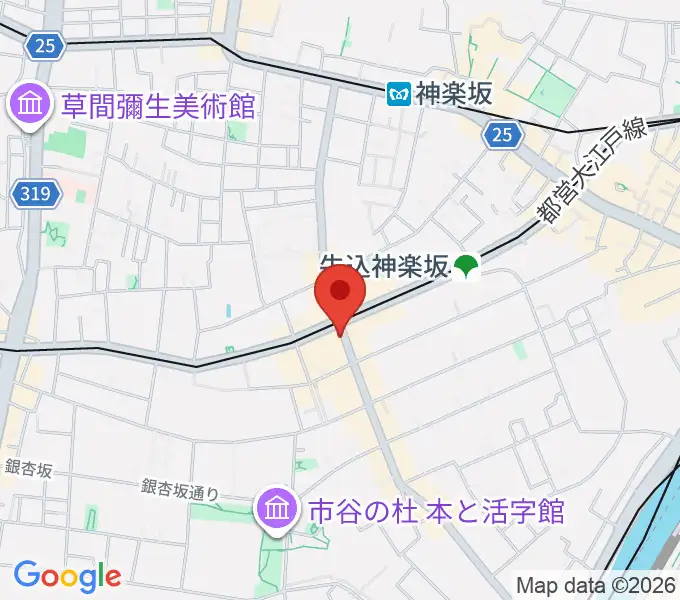 神楽坂 NOTES musicの地図