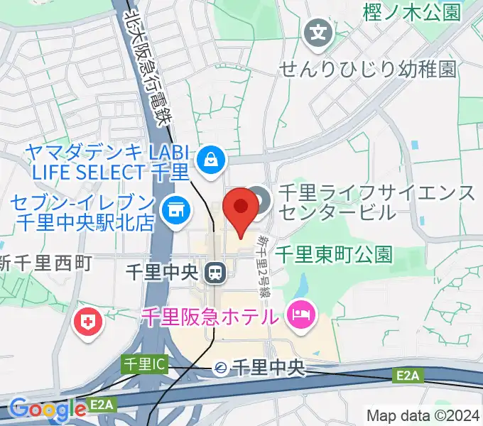 千里中央センター ヤマハミュージックの地図