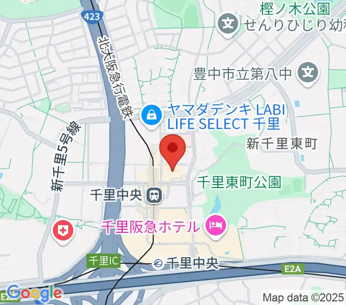 千里中央センター ヤマハミュージックの地図