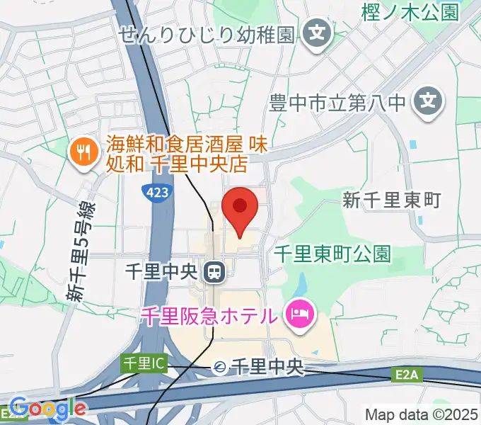 千里中央センター ヤマハミュージックの地図