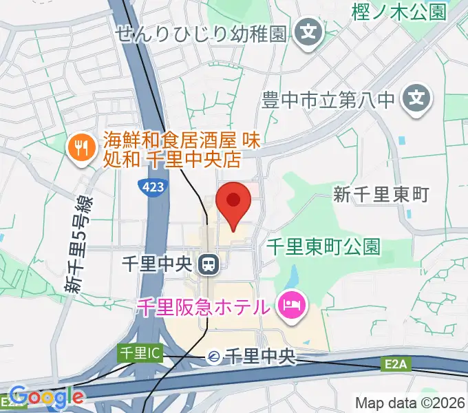 千里中央センター ヤマハミュージックの地図
