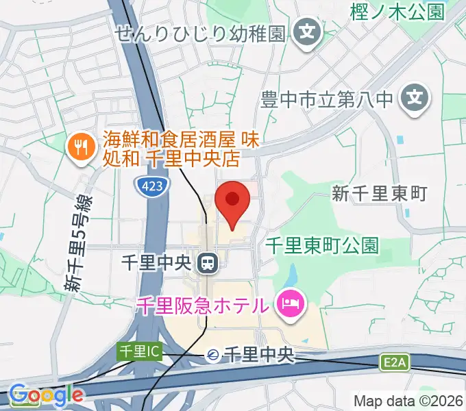 千里中央センター ヤマハミュージックの地図