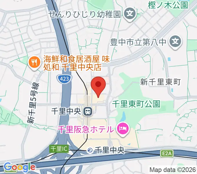 千里中央センター ヤマハミュージックの地図