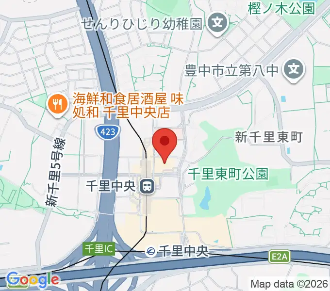 千里中央センター ヤマハミュージックの地図