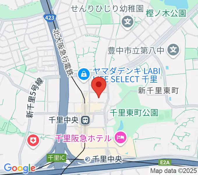 ミュージックサロン千里 ヤマハミュージックの地図