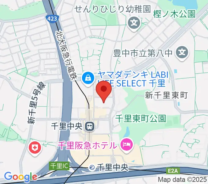 ミュージックサロン千里 ヤマハミュージックの地図