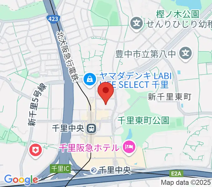 ミュージックサロン千里 ヤマハミュージックの地図