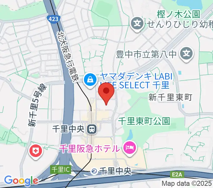 ミュージックサロン千里 ヤマハミュージックの地図