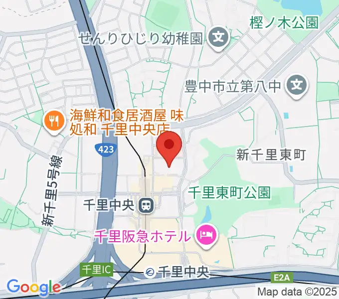 ミュージックサロン千里 ヤマハミュージックの地図