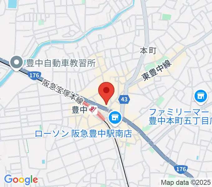 アミューズ豊中 ヤマハミュージックの地図