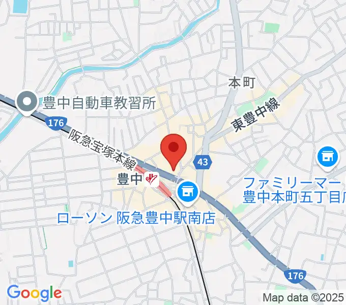 アミューズ豊中 ヤマハミュージックの地図