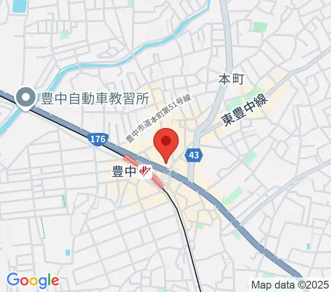 アミューズ豊中 ヤマハミュージックの地図