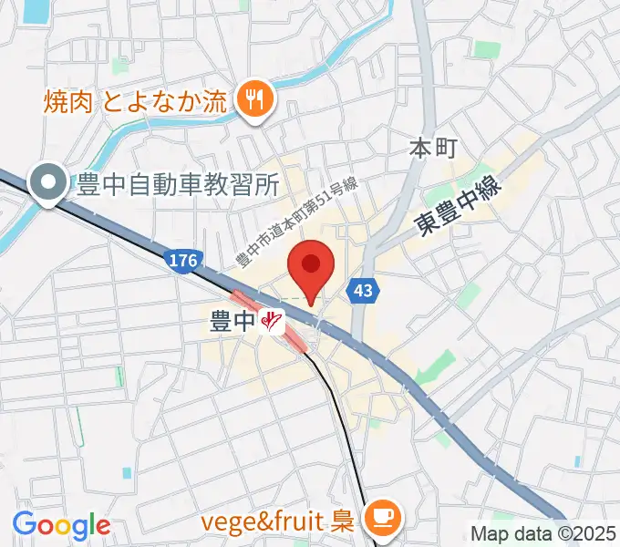 アミューズ豊中 ヤマハミュージックの地図