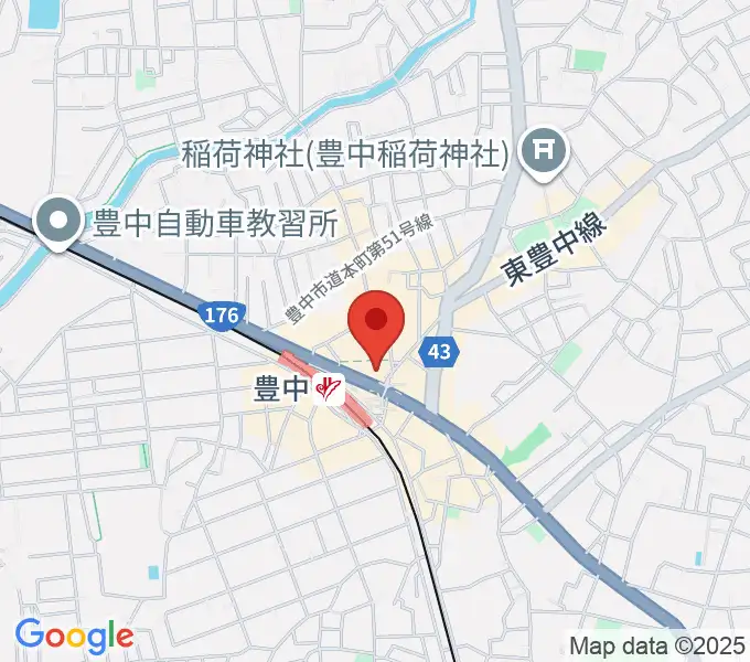 アミューズ豊中 ヤマハミュージックの地図