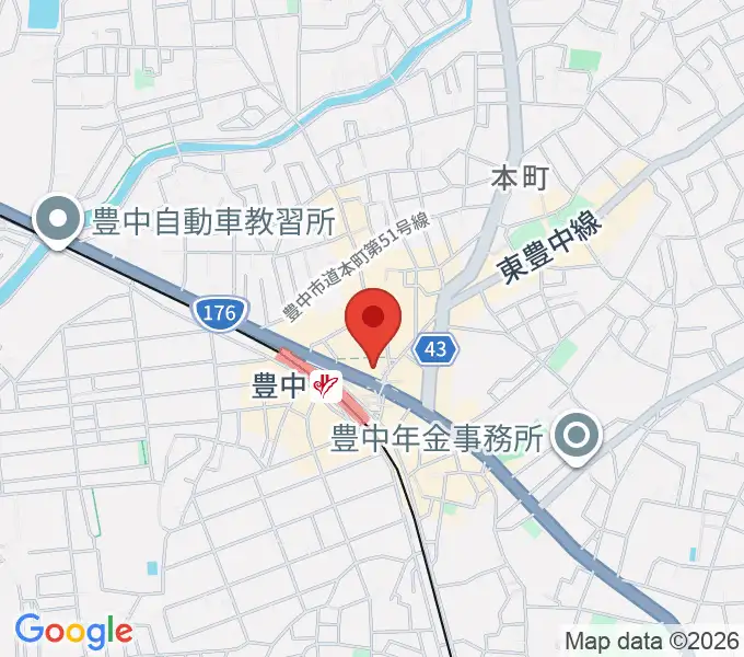 アミューズ豊中 ヤマハミュージックの地図