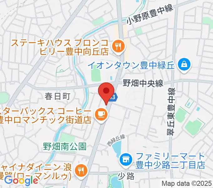 緑丘センター ヤマハミュージックの地図