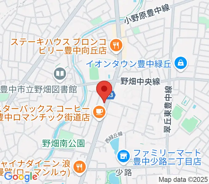 緑丘センター ヤマハミュージックの地図