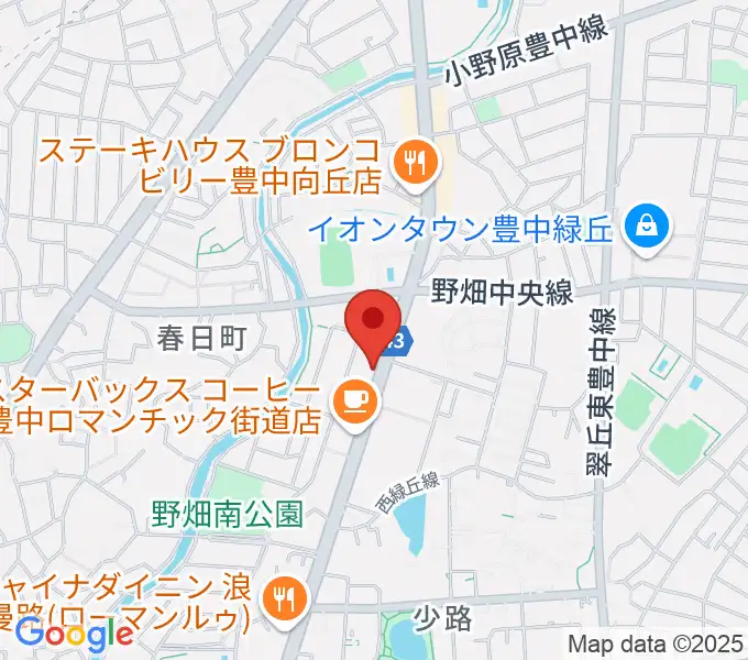 緑丘センター ヤマハミュージックの地図