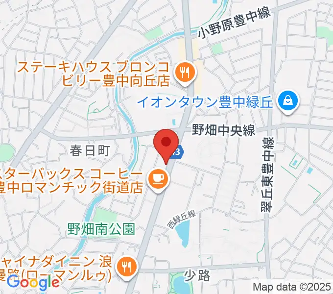 緑丘センター ヤマハミュージックの地図