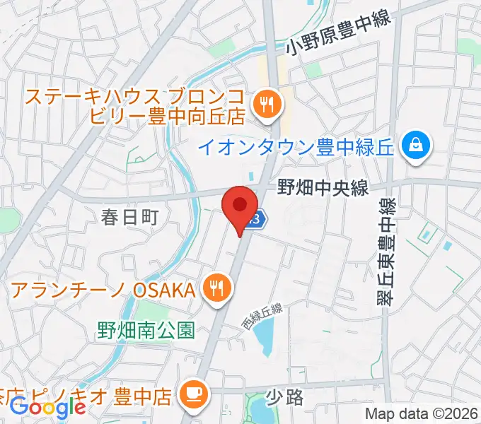 緑丘センター ヤマハミュージックの地図