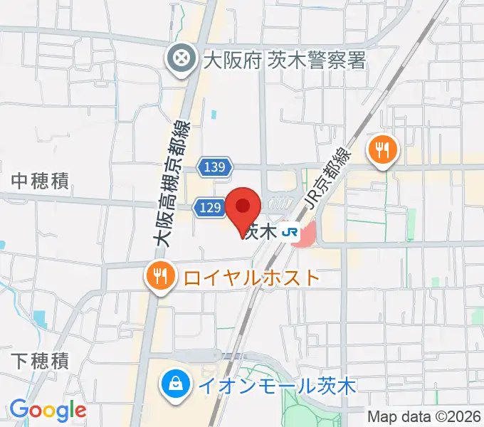 茨木センター ヤマハミュージックの地図