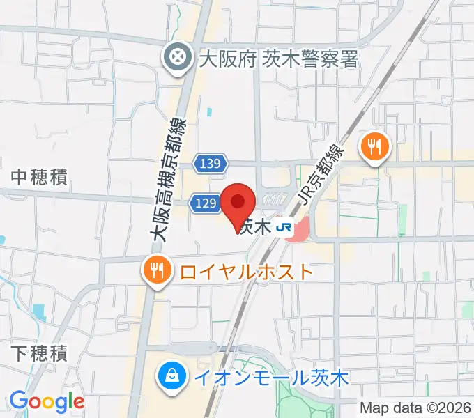 茨木センター ヤマハミュージックの地図