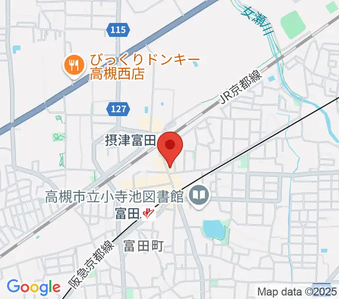 富田センター ヤマハミュージックの地図