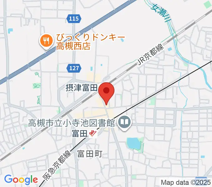 富田センター ヤマハミュージックの地図