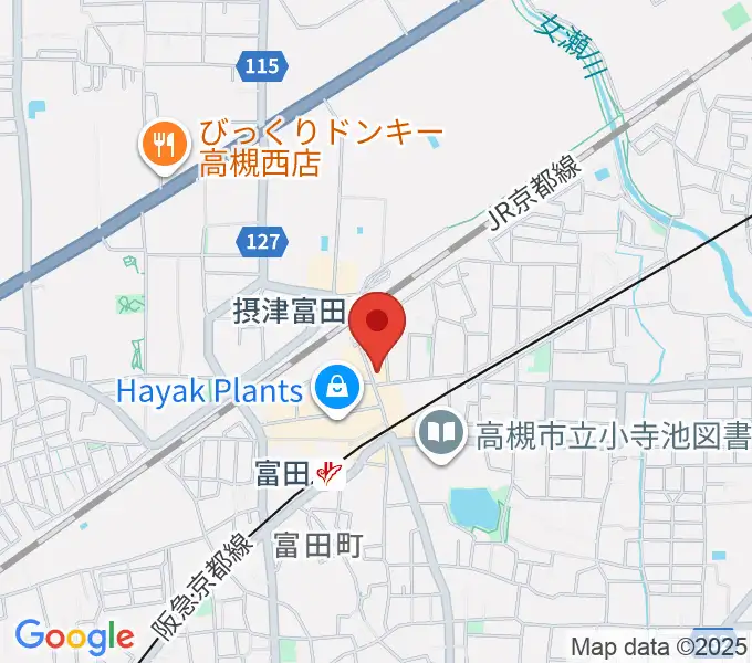 富田センター ヤマハミュージックの地図