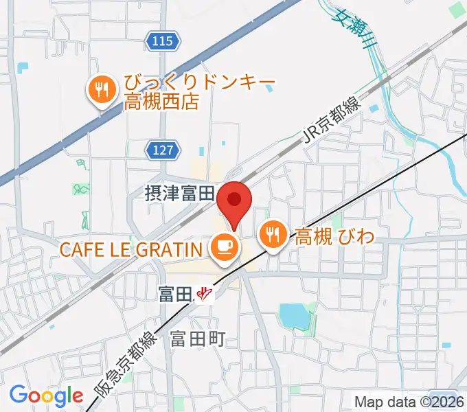富田センター ヤマハミュージックの地図