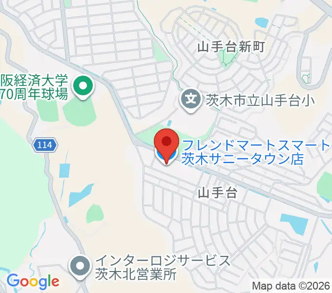 サニーセンター ヤマハミュージックの地図