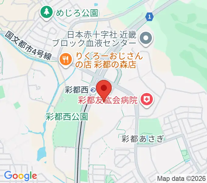 ヤマハミュージックセンター彩都 ヤマハミュージックの地図