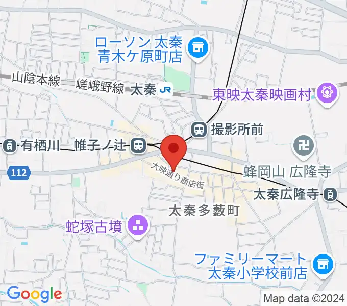 京都市右京区のひまわり音楽教室の地図