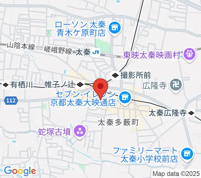 京都市右京区のひまわり音楽教室の地図