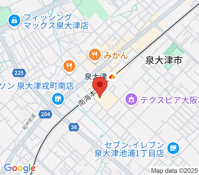 アルザ泉大津センター ヤマハミュージックの地図
