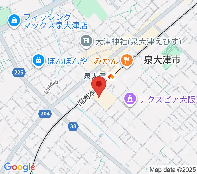 アルザ泉大津センター ヤマハミュージックの地図