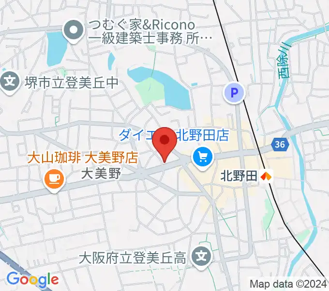 北野田センター ヤマハミュージックの地図