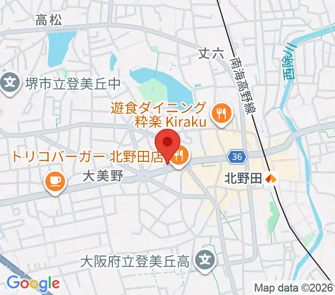 北野田センター ヤマハミュージックの地図