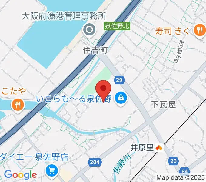 ミュージックセンター泉佐野 ヤマハミュージックの地図