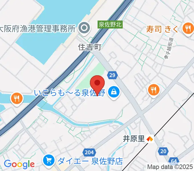 ミュージックセンター泉佐野 ヤマハミュージックの地図
